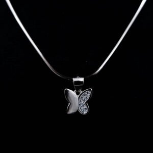 Silver Toned Butterfly Charm Pendant | 925 Sterling Silver | Kasi Jewels