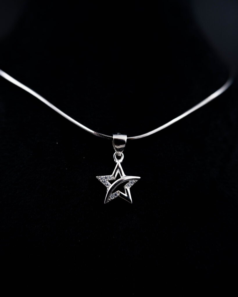 Shooting Star Silver Pendant | 925 Sterling Silver | Kasi Jewels