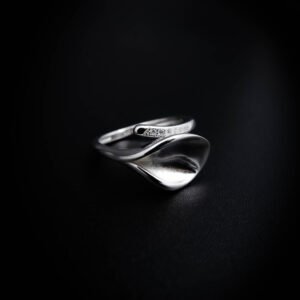 Ripple Open Ring | 925 Sterling Silver | Kasi Jewels | for Girls Women Gifts Friends Party