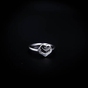 Halo Heart Silver Ring | 925 Sterling Silver | Kasi Jewels | for Girls Women Gifts Friends Party